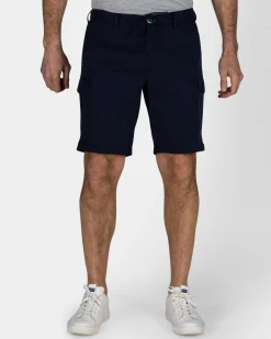 Navy Cargo Shorts with Stretch