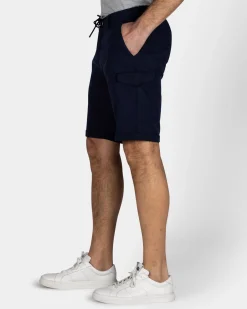 Navy Cargo Shorts with Stretch