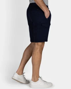 Navy Cargo Shorts with Stretch