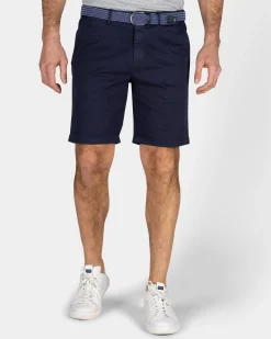 Navy Cotton Chino Shorts