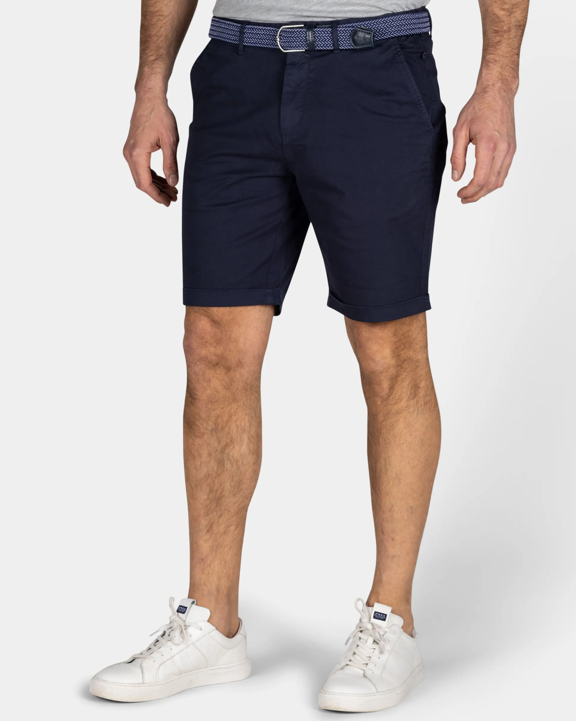 Navy Cotton Chino Shorts