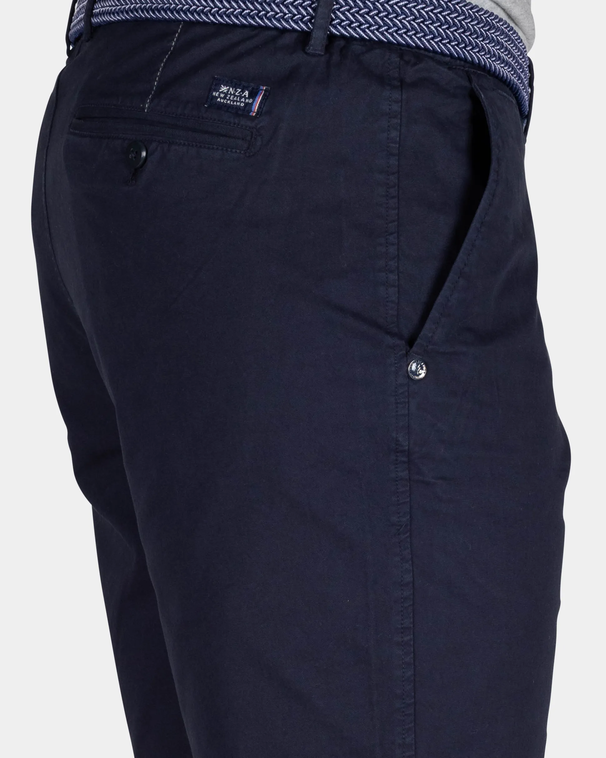 Navy Cotton Chino Shorts