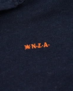 Navy cotton long sleeved shirt - Pitch Navy