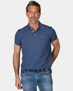 Navy cotton polo