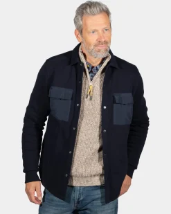 Navy overshirt Otakou - Ink Navy