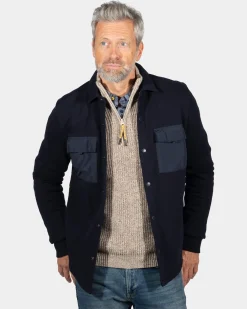 Navy overshirt Otakou - Ink Navy