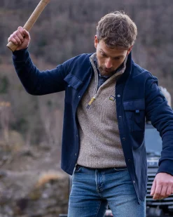 Navy overshirt Otakou - Ink Navy