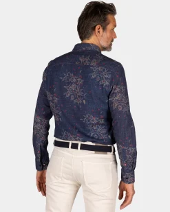 Navy printed shirt
