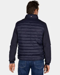 Navy quilted jacket