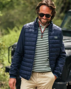 Navy quilted jacket