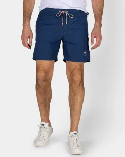 Navy Solid Swim Shorts with Lycra Lining