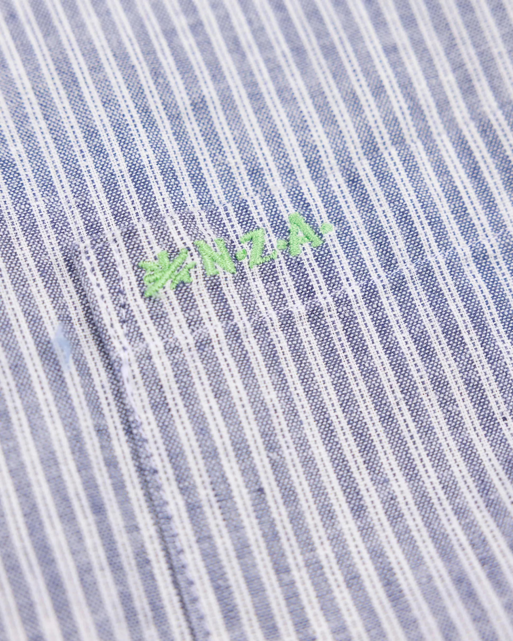 Navy striped linen shirt