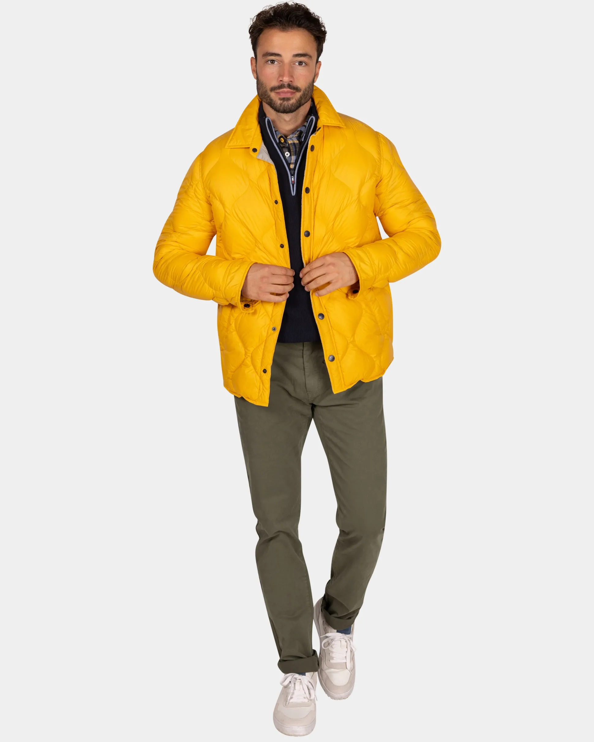 Ochre yellow quilted jacket - Warm Ocre