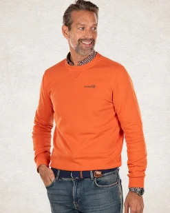 Orange crew neck sweater - Ginger Orange