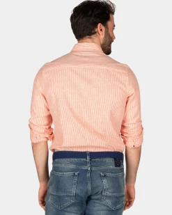Orange linen shirt - Golden Orange