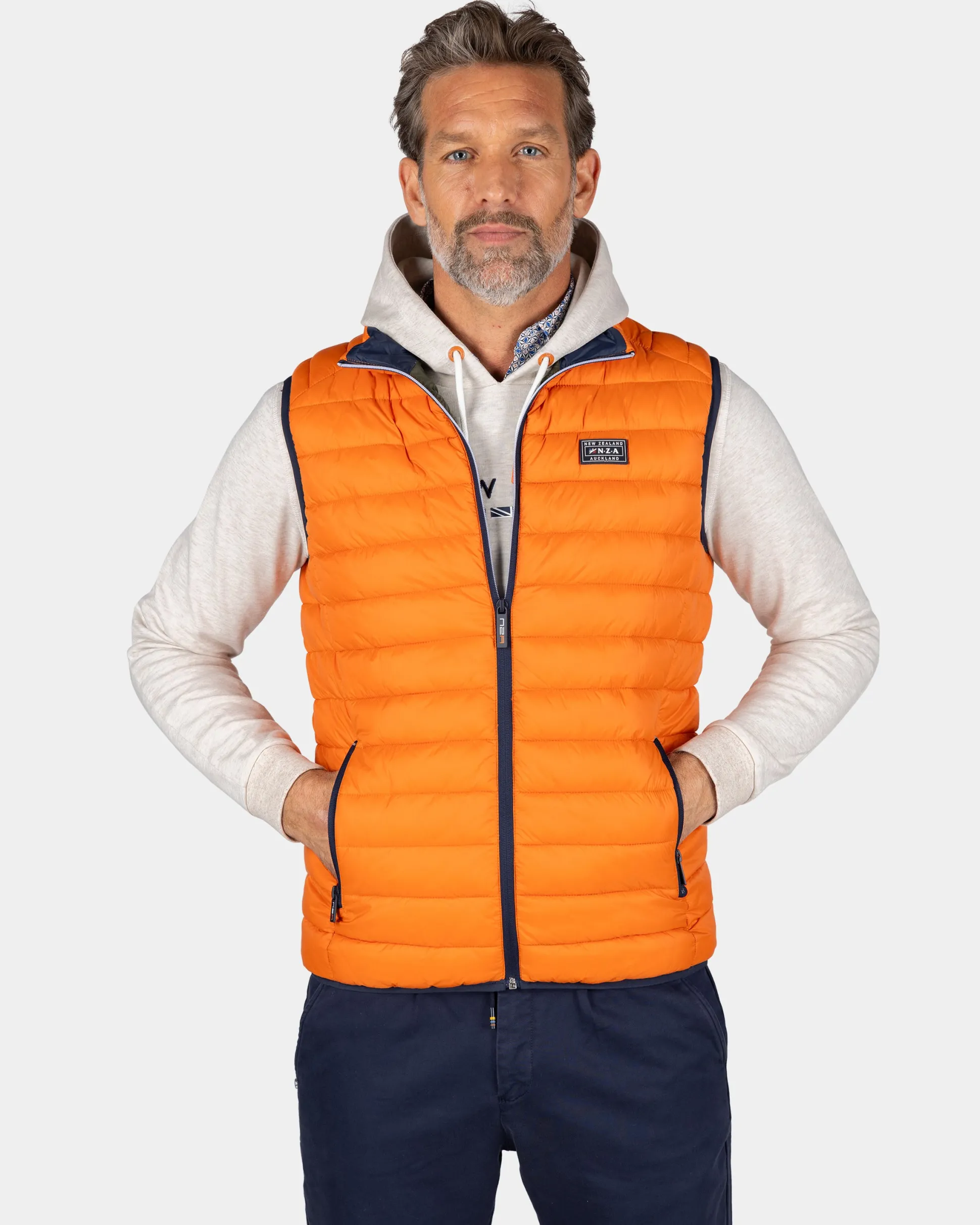 Orange quilted bodywarmer - Almond Orange