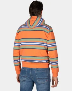 Orange striped hoodie