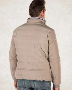 Padded solid coloured jacket - Tar Grey
