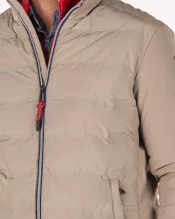 Padded solid coloured jacket - Tar Grey