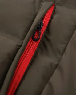 Padded solid coloured jacket - Smoked Green
