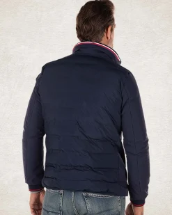 Padded solid coloured jacket - Pitch navy