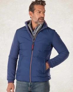 Padded solid coloured jacket - Bright Water Blue
