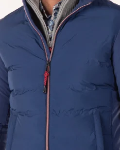 Padded solid coloured jacket - Bright Water Blue