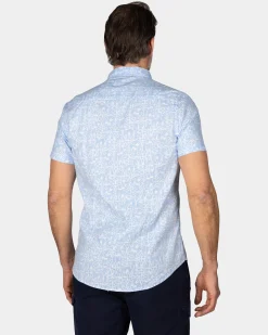 Pastel Blue Shirt with White Print