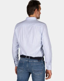 Pastel blue solid cotton shirt