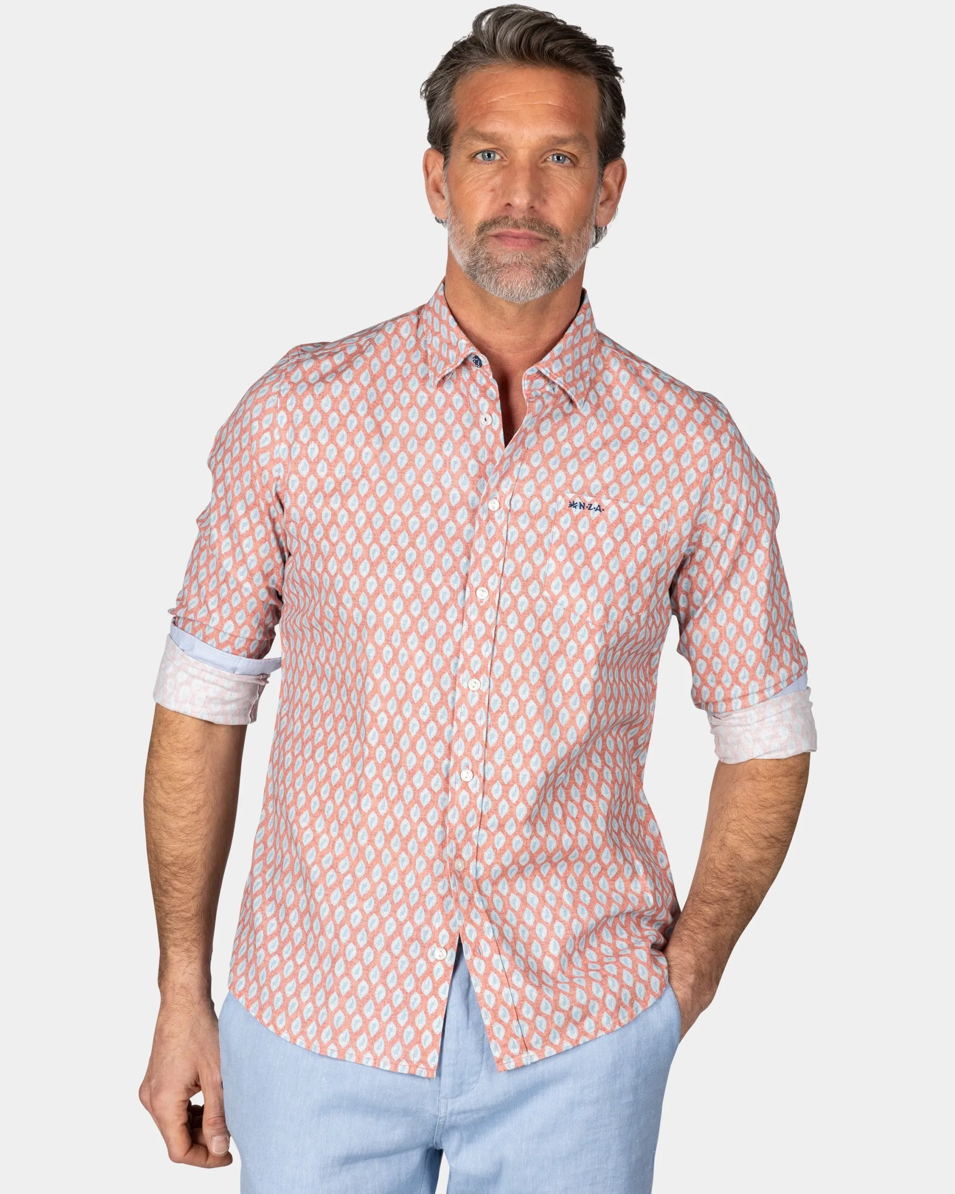 Pastel Pink Shirt with Graphic Print