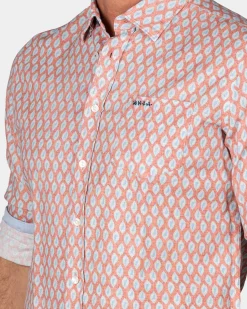 Pastel Pink Shirt with Graphic Print