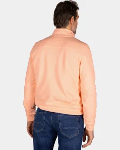 Peach pullover with half zip