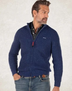 Plain full zip pullover - Bright Water Blue