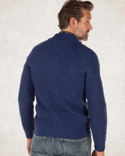 Plain full zip pullover - Bright Water Blue