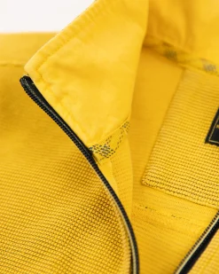 Plain half-zip sweater from cotton stoke yellow