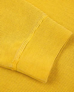 Plain half-zip sweater from cotton stoke yellow