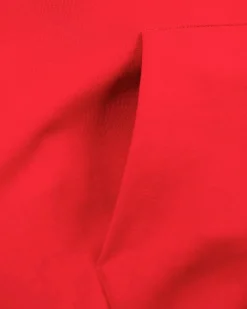 Plain hooded sweater with logo - Carmine Red