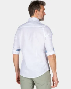 Plain linen shirt in many colors - White