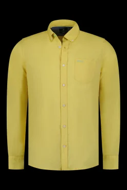 Plain linen shirt in many colors - Iguana Yellow