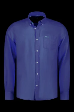 Plain linen shirt in many colors - Dusk Navy