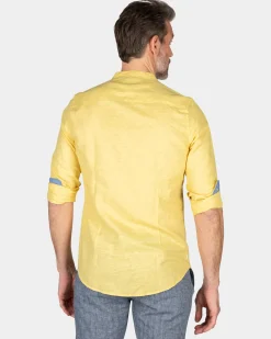 Plain shirt without collar - Iguana Yellow
