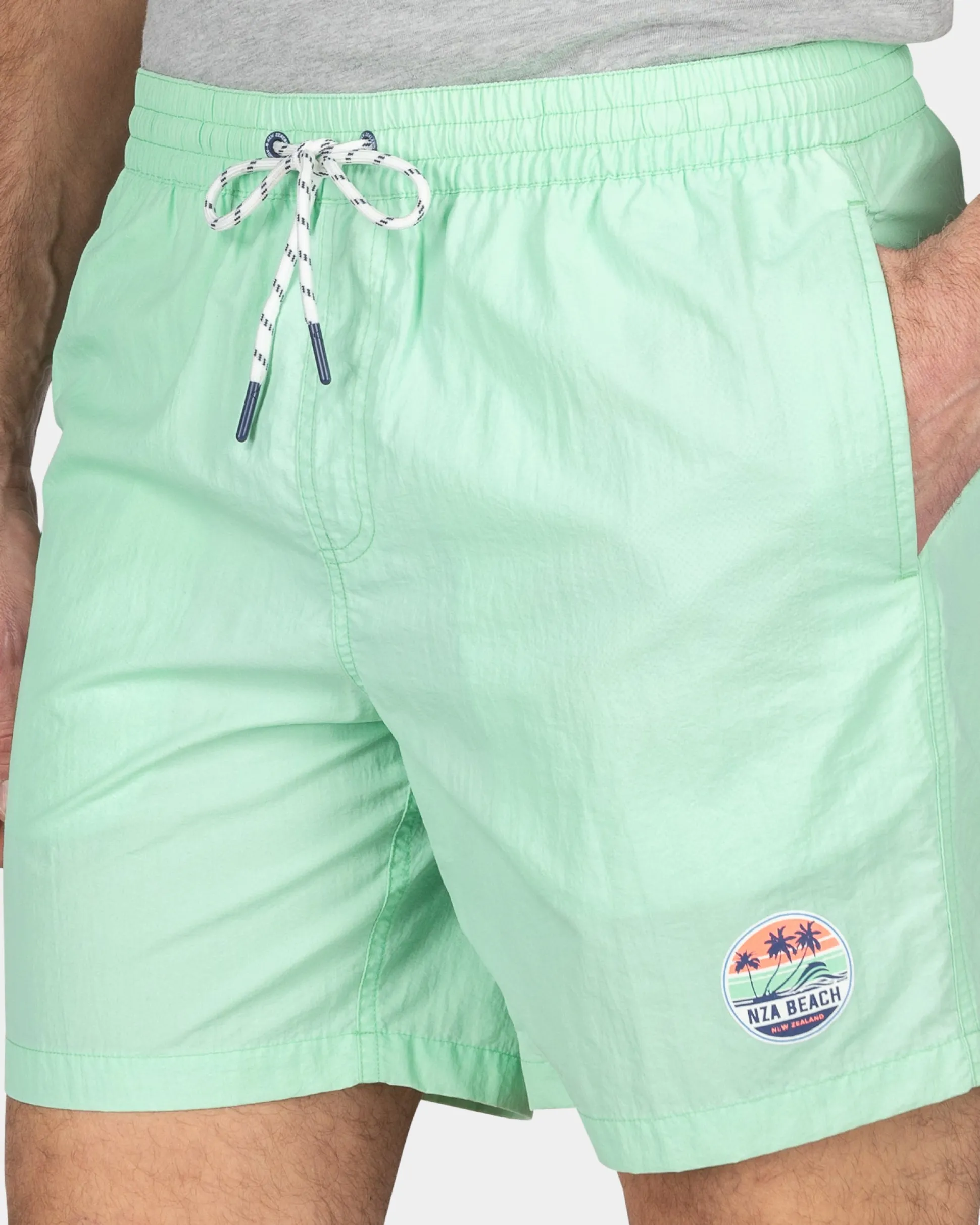 Plain swim shorts - Teal Green