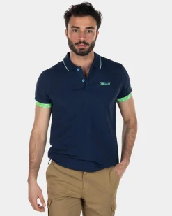 Polo shirt stretch cotton - Key Navy