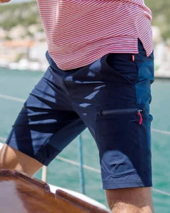 Polyester stretch cargo shorts - Industrial Navy