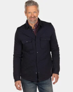 Quilted overshirt Laurentapuo - Steady Navy