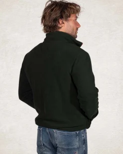 Recycled polyester sweat cardigan - Crushing Green