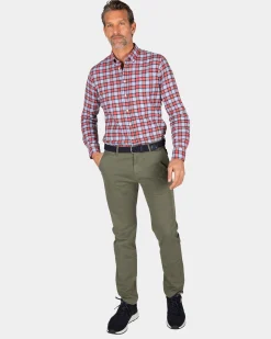 Red and blue checkered shirt - Midnight Navy