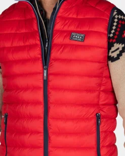 Red padded vest - Reef Red