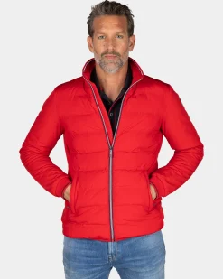 Red polyester bomber jacket - Reef Red
