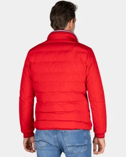 Red polyester bomber jacket - Reef Red